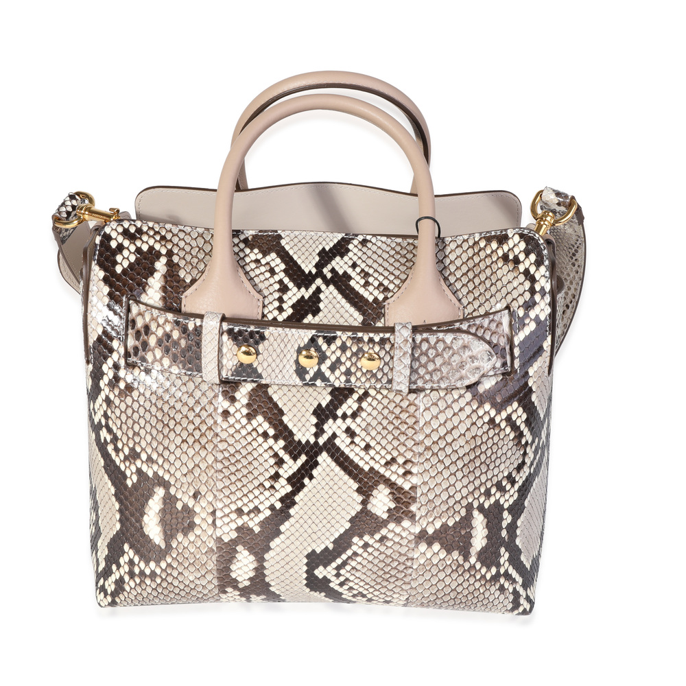 Burberry Natural Python & Pale Drift Leather Smal… - image 1